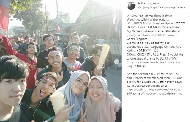 Hanya Dua Minggu Tapi Dapet Berjuta Pengalaman - Briliawan Gama Rahmatullah, Balikpapan 5 testimoni kampung inggris lc brian1